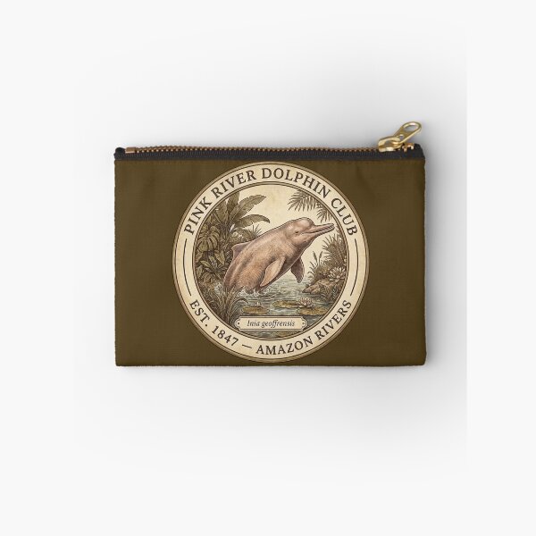 Item preview, Pink River Dolphin Club Amazon Vintage Badge designed and sold by CalmCapy Co.