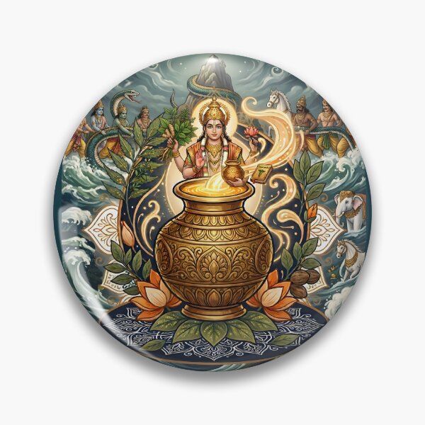 Item preview, Lord Dhanvantari Amrita Kalasha Samudra Manthan designed and sold by hutofdesigns.