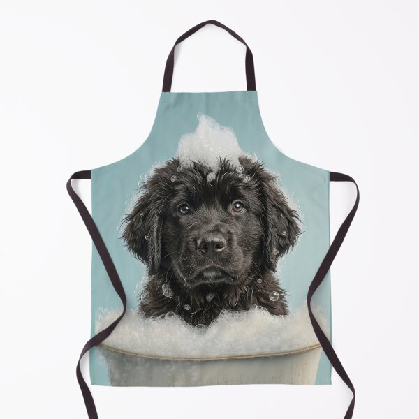 Item preview, Baby Newfoundland Bubble Bath Cute Nursery Bathroom Wall Art designed and sold by LazyOwlStore.