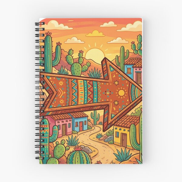 Item preview, Vibrant Southwestern Desert Journey: Boho Cactus Landscape Art designed and sold by crackerflake.