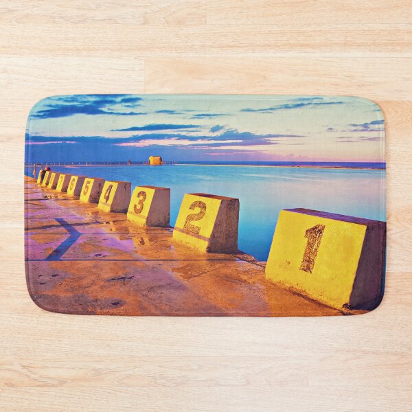 Item preview, Merewether Ocean Baths in a Golden Sunrise designed and sold by Bellamaree.