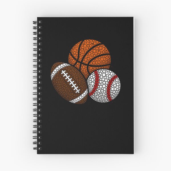 Item preview, Retro Dotted Basketball Football Baseball Sports Trio designed and sold by Moizento.