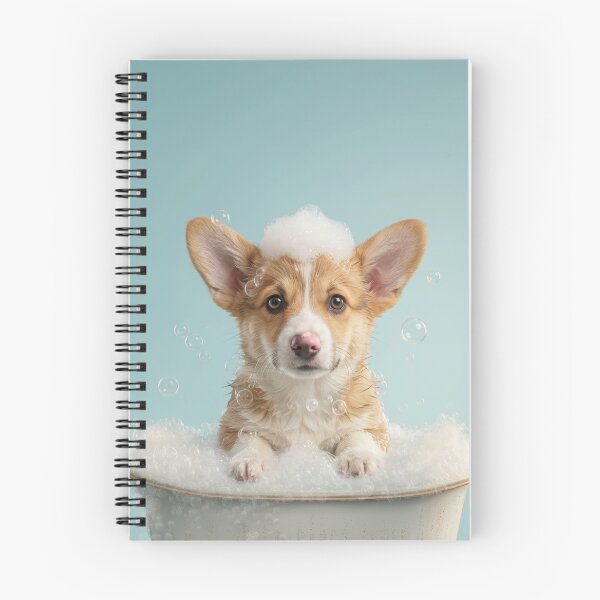 Item preview, Baby Pembroke Welsh Corgi Bubble Bath Nursery Bathroom Art designed and sold by LazyOwlStore.