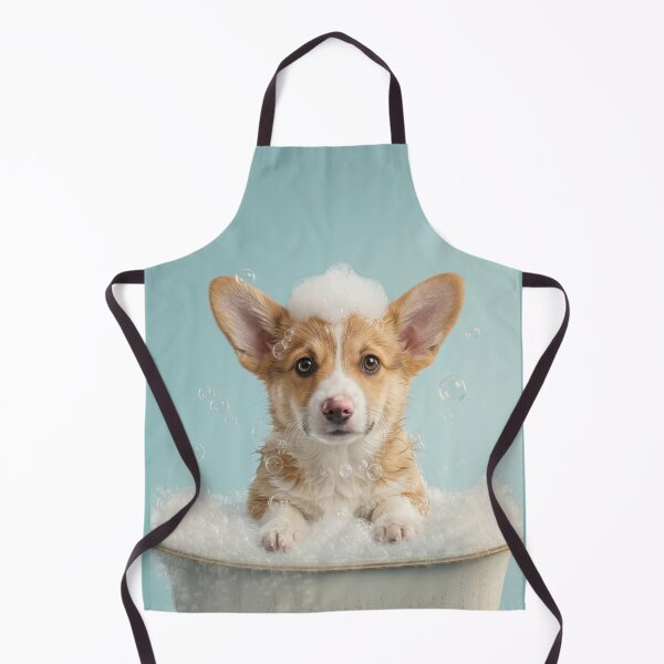 Item preview, Baby Pembroke Welsh Corgi Bubble Bath Nursery Bathroom Art designed and sold by LazyOwlStore.
