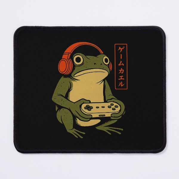 Item preview, Funny Japanese Gamer Frog with Headphones designed and sold by nryum.
