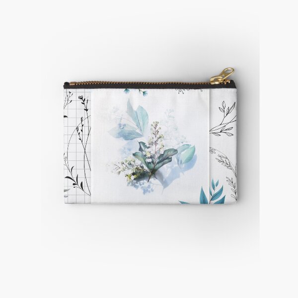Item preview, Blue Floral Botanical Grid & Minimalist Line Art Collage designed and sold by Verantia.