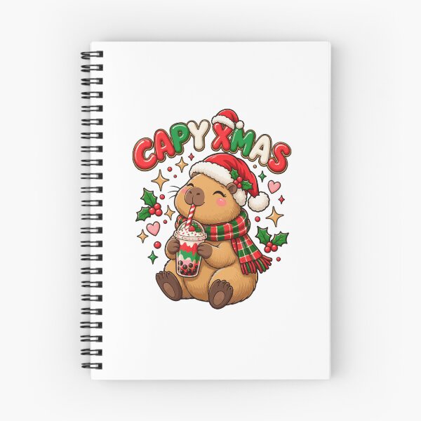 Item preview, Capy Xmas - Santa Capybara Drinking Boba Christmas designed and sold by Steele-Art.