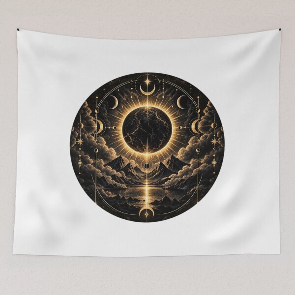 Item preview, Black Sun Celestial Eclipse Fantasy Art designed and sold by d69designs.