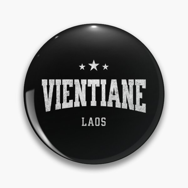 Item preview, Vientiane Laos Vintage Varsity Distressed Retro College Travel Design designed and sold by NiceTeeClub.