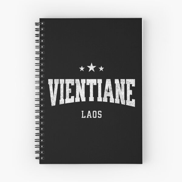 Item preview, Vientiane Laos Vintage Varsity Distressed Retro College Travel Design designed and sold by NiceTeeClub.