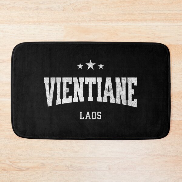 Item preview, Vientiane Laos Vintage Varsity Distressed Retro College Travel Design designed and sold by NiceTeeClub.