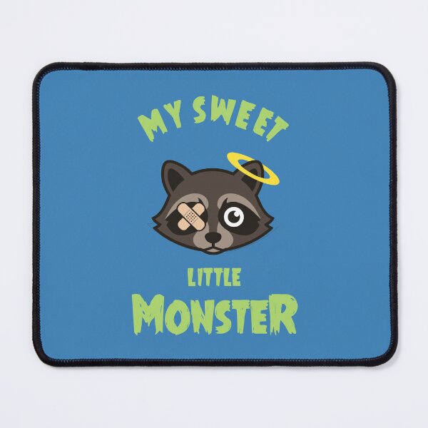 Item preview, My Sweet Little Monster Cute Raccoon Halo Bandage Graphic designed and sold by artworkathome.
