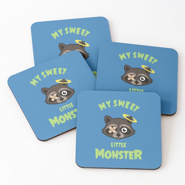 Item preview, My Sweet Little Monster Cute Raccoon Halo Bandage Graphic designed and sold by artworkathome.