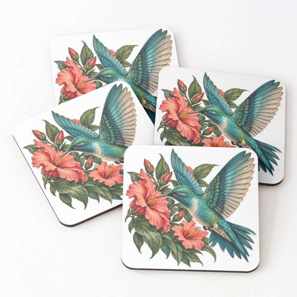 Item preview, Vintage Hummingbird Hibiscus Wildlife designed and sold by Bartas2026.