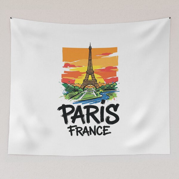 Item preview, Eiffel Tower Paris France Travel Art Print designed and sold by Merch by Das Design Studio.