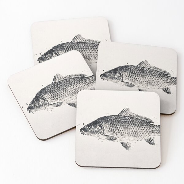 Item preview, Gyotaku Carp Fish Print - Japanese Sumi-e Art II designed and sold by Yaremchuk.