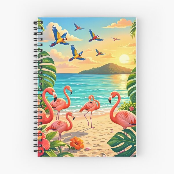 Item preview, Tropical Flamingo Paradise Beach Sunset designed and sold by Herodestroyer.