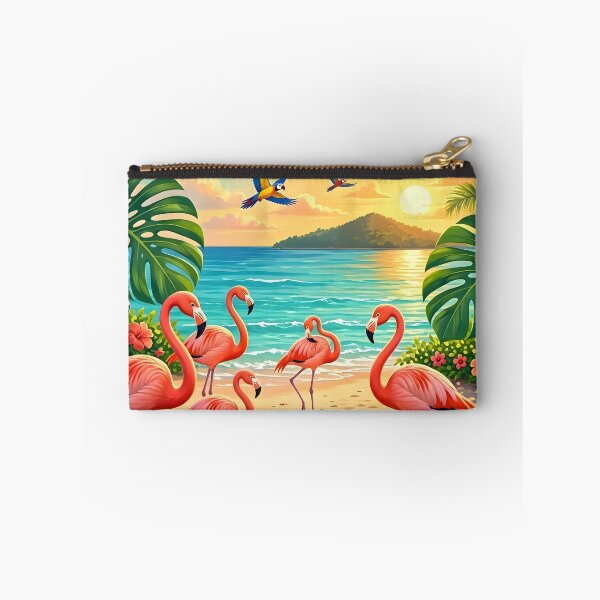 Item preview, Tropical Flamingo Paradise Beach Sunset designed and sold by Herodestroyer.