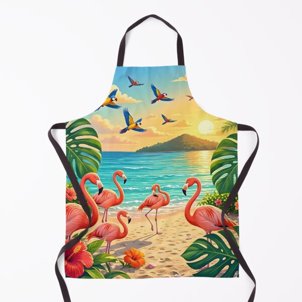 Item preview, Tropical Flamingo Paradise Beach Sunset designed and sold by Herodestroyer.