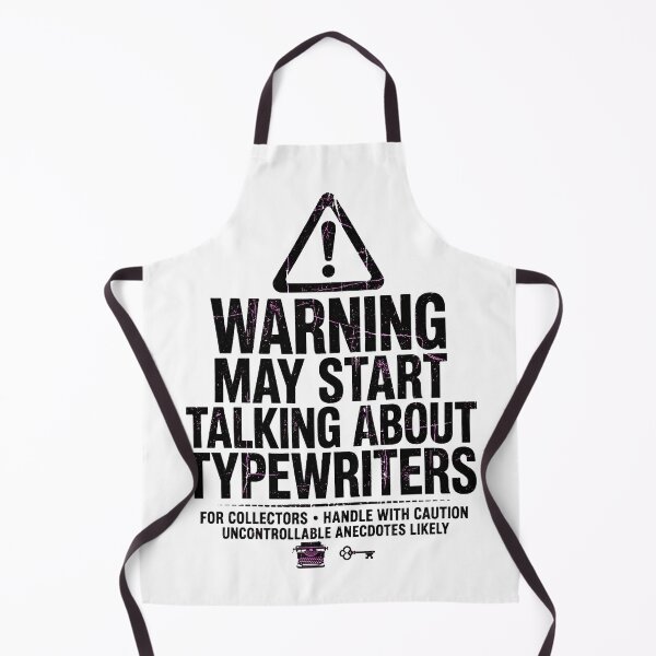 Item preview, Warning May Start Talking About Typewriters Funny Collector design designed and sold by LunaGlow Studio.