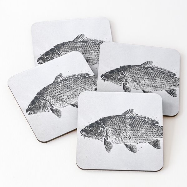 Item preview, Gyotaku Carp Fish Print - Japanese Sumi-e Art III designed and sold by Yaremchuk.