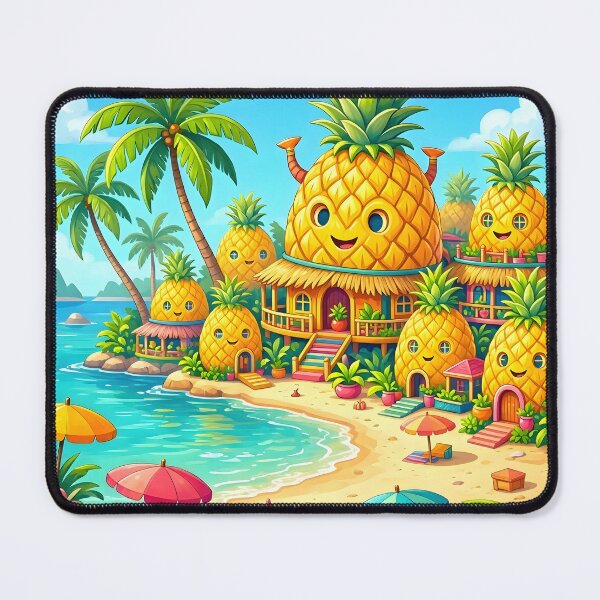 Item preview, Cute Pineapple Village Tropical Beach Paradise designed and sold by Herodestroyer.
