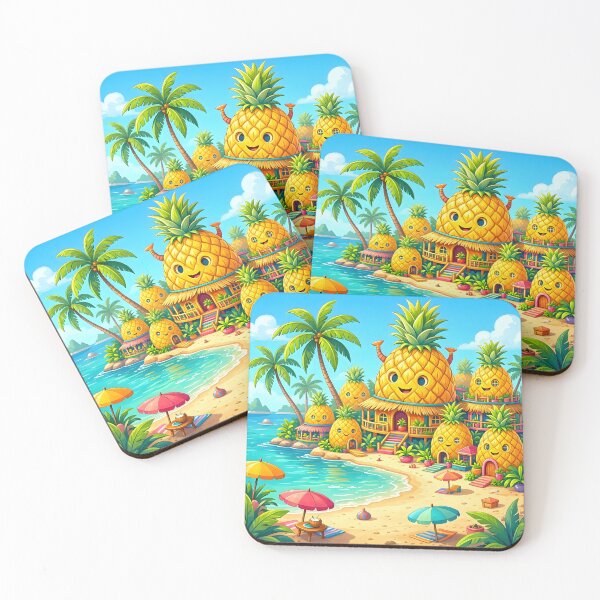Item preview, Cute Pineapple Village Tropical Beach Paradise designed and sold by Herodestroyer.