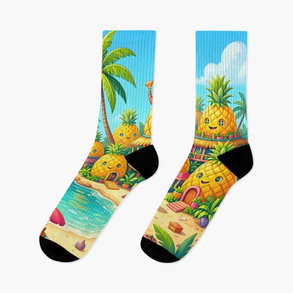 Item preview, Cute Pineapple Village Tropical Beach Paradise designed and sold by Herodestroyer.