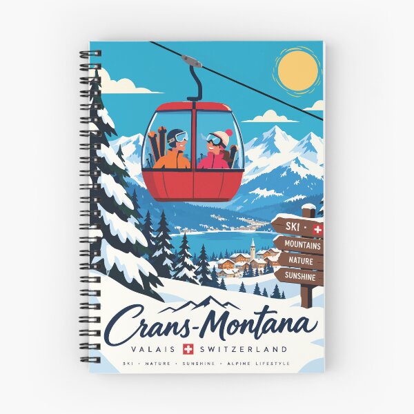 Item preview, Crans-Montana Ski Switzerland Alpine Winter Travel  designed and sold by roam.andprint.