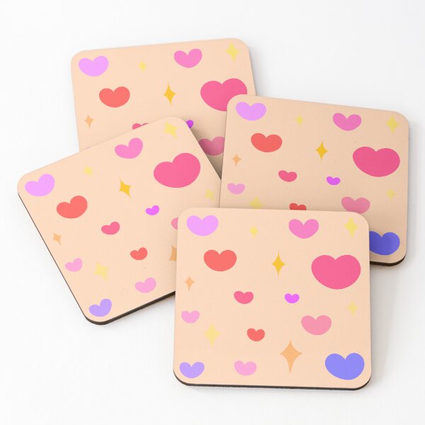 Item preview, Colorful Hearts and Sparkles Cute Aesthetic Pattern designed and sold by ubborn.