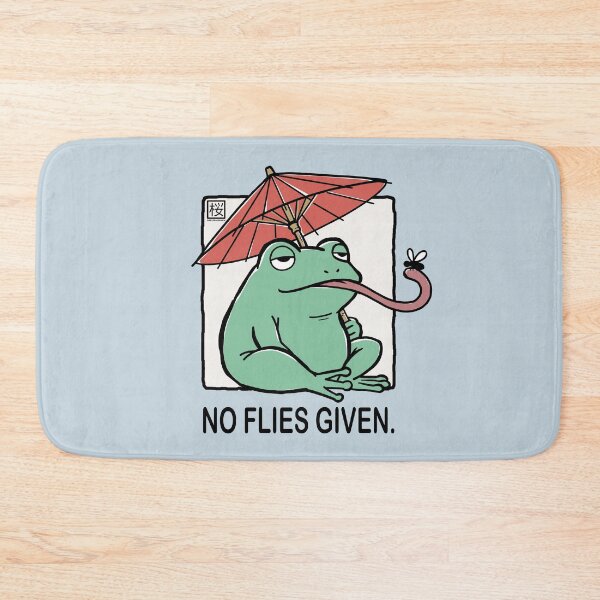 Item preview, Frog Catching Fly Under Japanese Umbrella designed and sold by SakuraHaven.
