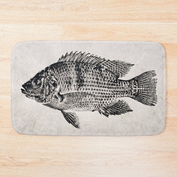 Item preview, Gyotaku Tilapia Fish Print - Japanese Sumi-e Art II designed and sold by Yaremchuk.