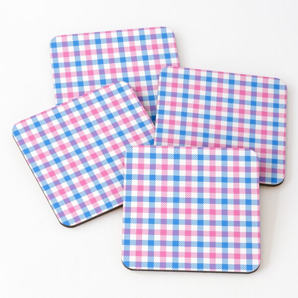 Item preview, Pink And Blue Gingham Check White  designed and sold by PatternTitan.