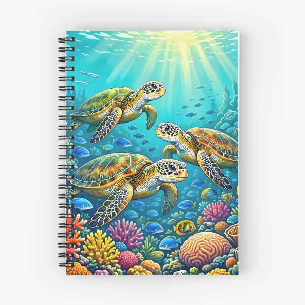 Item preview, Vibrant Sea Turtles Underwater Coral Reef designed and sold by Herodestroyer.