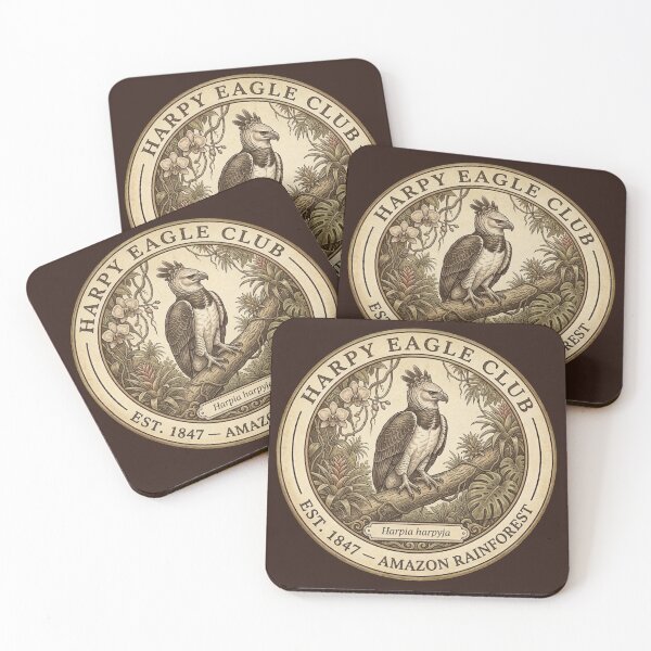 Item preview, Harpy Eagle Club Amazon Rainforest Vintage Badge designed and sold by CalmCapy Co.
