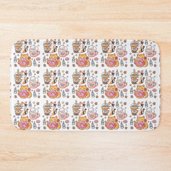 Item preview, Kawaii Cats Boba Coffee and Donuts designed and sold by ShairoArt.