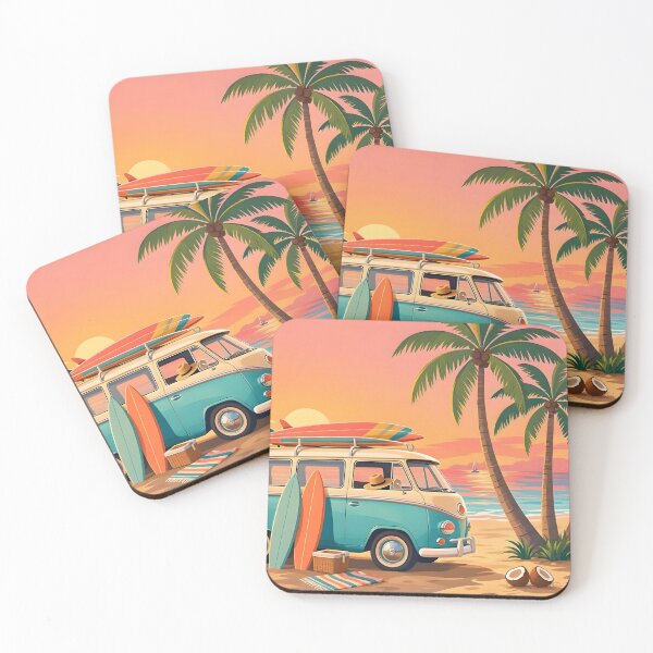 Item preview, Vintage Surf Van Tropical Beach Sunset designed and sold by Herodestroyer.