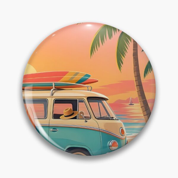 Item preview, Vintage Surf Van Tropical Beach Sunset designed and sold by Herodestroyer.