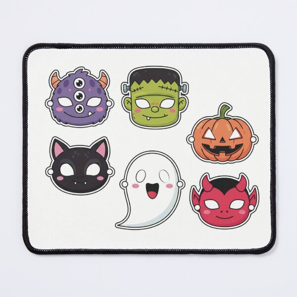 Item preview, Cute Halloween Masks Sticker Sheet — Kawaii Ghost Pumpkin Monster Pack designed and sold by LYAN-STORE.