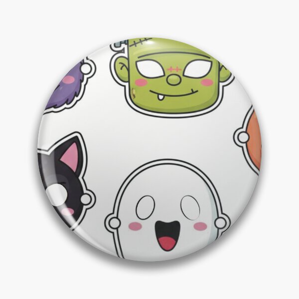 Item preview, Cute Halloween Masks Sticker Sheet — Kawaii Ghost Pumpkin Monster Pack designed and sold by LYAN-STORE.