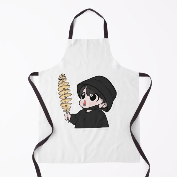 Item preview, Cute Grim Reaper Eating Giant Spiral Potato Cartoon Sticker designed and sold by BlackSyeth.