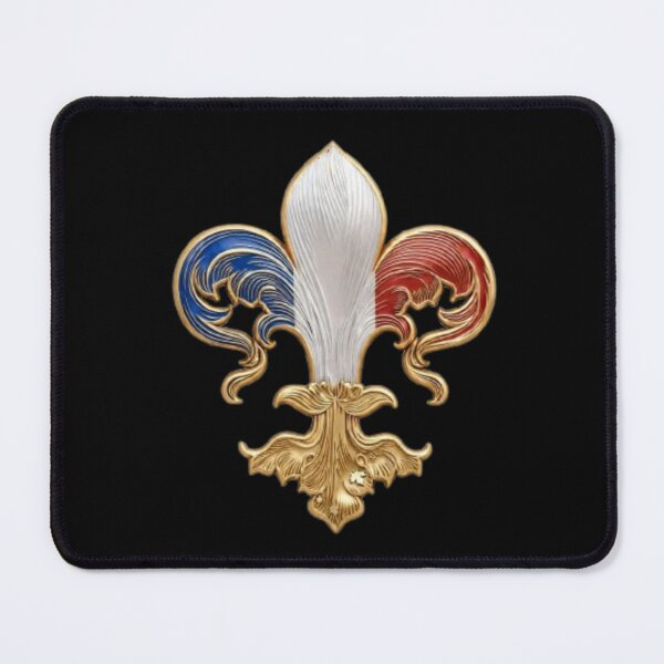 Item preview, France Fleur De Lys Tricolor Blue White Red Gold French Flag Heritage designed and sold by ProjectNoah.