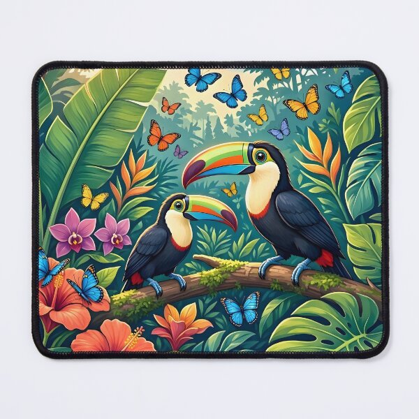 Item preview, Vibrant Tropical Toucan Birds Rainforest Jungle designed and sold by Herodestroyer.