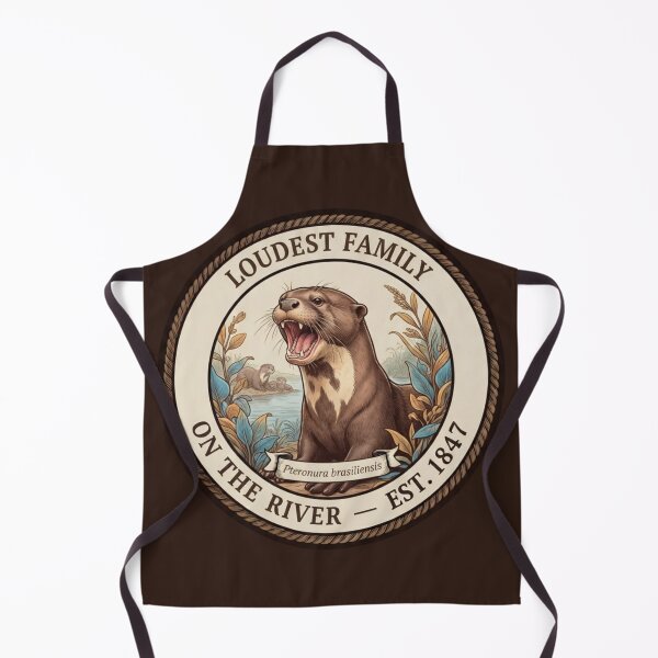 Item preview, Giant River Otter Club Amazon Vintage Badge designed and sold by CalmCapy Co.