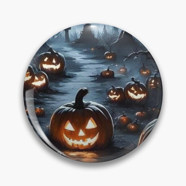 Item preview, Haunted Castle and Pumpkin Patch Graveyard — Spooky Halloween Night designed and sold by LYAN-STORE.
