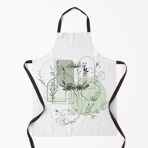Item preview, Sage Green Botanical Line Art & Geometric Abstract Collage designed and sold by Verantia.