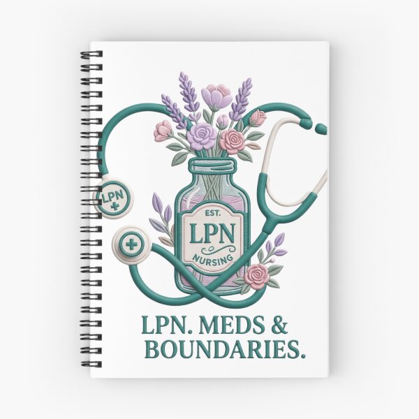 Item preview, LPN Meds & Boundaries 3D Puffy Floral Patch | Aesthetic Nurse designed and sold by The Niche Lab.