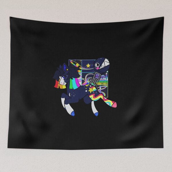 Item preview, Colorful Pony with Rainbow Mane and Starry Background designed and sold by Baby-Care.