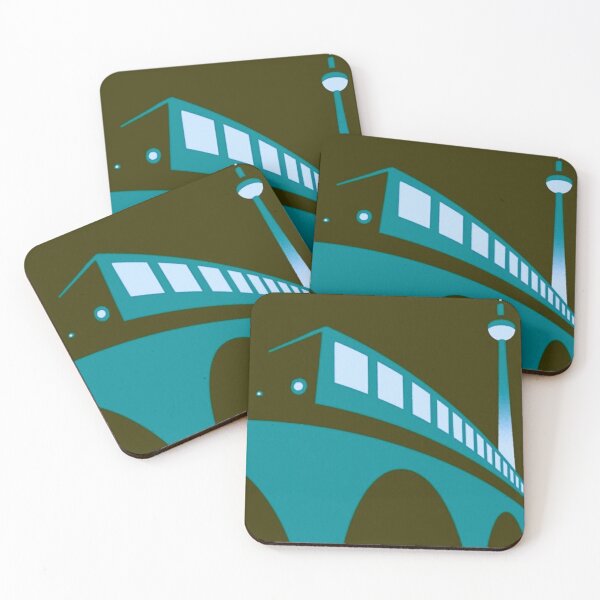 Item preview, Berlin TV Tower and Train Graphic Poster — Minimalist Retro City Travel Art designed and sold by LYAN-STORE.