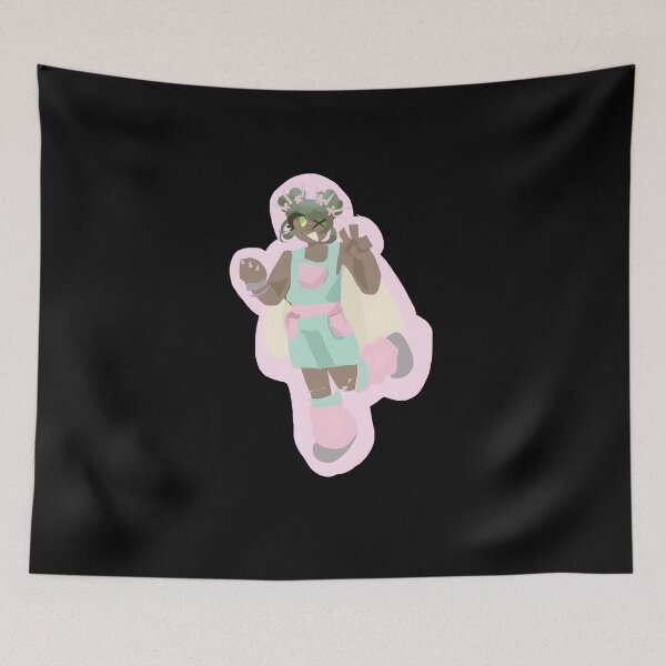 Item preview, Playful Character with Floral Hair and Retro Outfit designed and sold by Baby-Care.